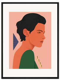 Gerahmter Kunstdruck Kurze Haare