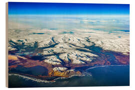 Wood print Southeast coast of Iceland