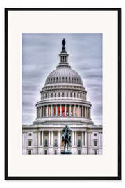 Gerahmter Kunstdruck Kuppel des Capitols in Washington DC