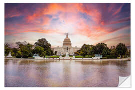 Selvklebende plakat Capitol in Washington DC