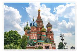 Poster  Basilius Kathedrale in Moskau III - HADYPHOTO