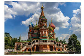 Foam board print St. Basil's Cathedral in Moscow II