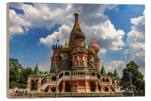 Quadro de madeira St. Basil's Cathedral in Moscow II