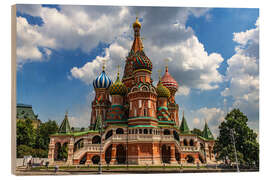 Holzbild Basilius Kathedrale in Moskau II