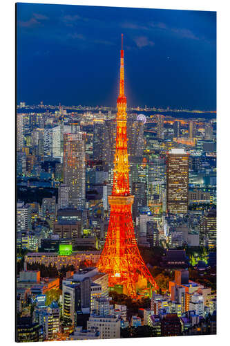 Tableau en aluminium Tokyo Tower - television tower in Tokyo