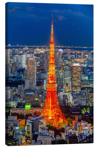 Canvastavla Tokyo Tower - television tower in Tokyo
