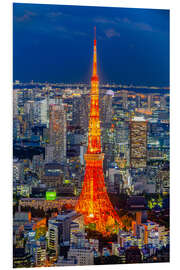 PVC print Tokyo Tower - television tower in Tokyo