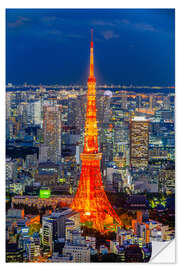 Naklejka na ścianę Tokyo Tower - television tower in Tokyo