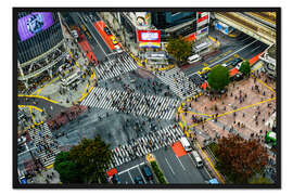 Gerahmter Kunstdruck Shibuya Kreuzung, Tokio