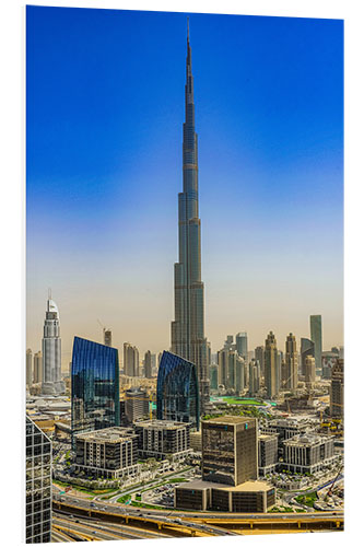 Foam board print Burj Khalifa tower in Dubai