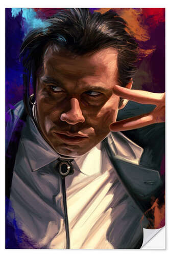 Wandsticker Pulp Fiction - John Travolta