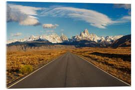 Acrylic print Road in Patagonia