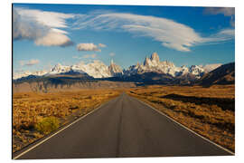 Aluminiumtavla Road in Patagonia