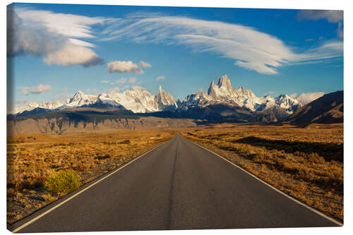 Canvas-taulu Road in Patagonia