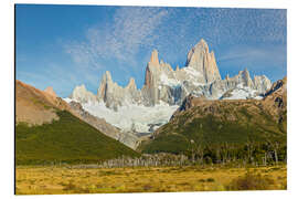 Aluminium print Sunny day at Fitz Roy in Patagonia