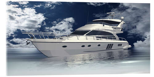 Acrylglas print Modern luxury yacht on the sea