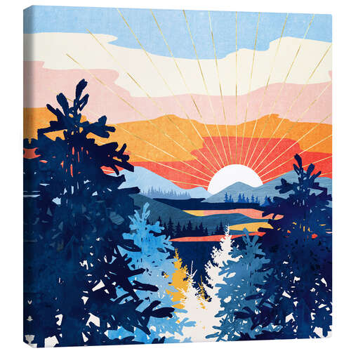 Canvas print Sunset Lake