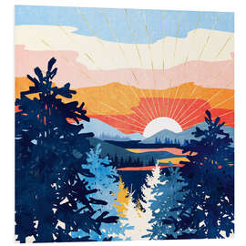 Tableau en PVC Sunset Lake