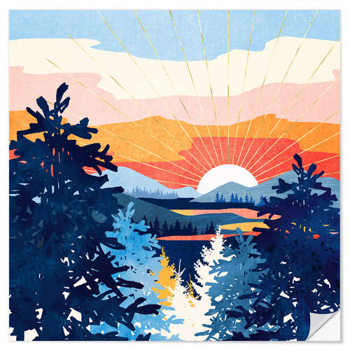 Wall sticker Sunset Lake