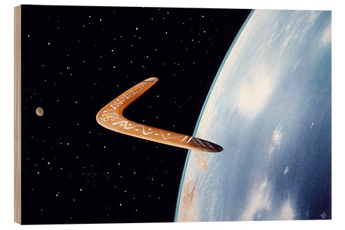Hout print Boomerang