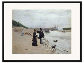 Gerahmter Kunstdruck Ufer der Seine