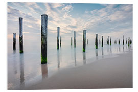 Print på skumplade Poles at the Dutch Beach