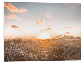 Foam board print Sunset on Sylt