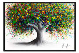 Gerahmter Kunstdruck Blühender Frühlingsbaum