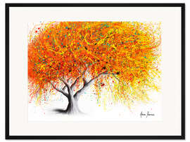 Gerahmter Kunstdruck Strahlender Sonnenbaum