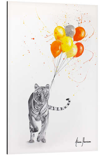 Aluminium print The Tiger and The Balloons