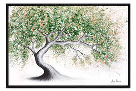 Gerahmter Kunstdruck Feldblütenbaum