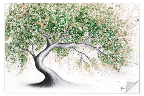 Wall sticker Field Blossom Tree