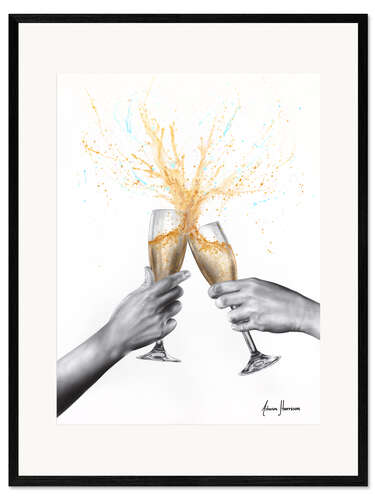 Innrammet kunsttrykk Celebrate with champagne