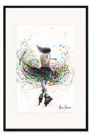 Gerahmter Kunstdruck Regenbogen Rollerblader