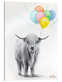 Gallery Print Das Hochlandrind und die Ballons