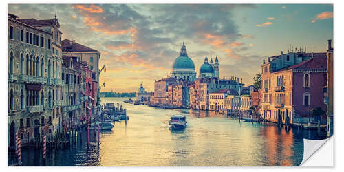 Selvklebende plakat Grand Canal In Venice