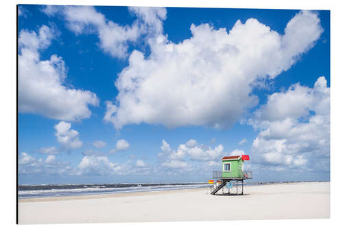 Aluminium print North Sea beach Westbad on Langeoog