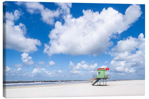 Canvas print North Sea beach Westbad on Langeoog