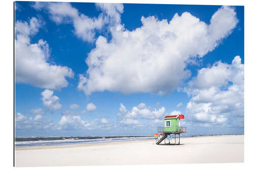 Tableau en plexi-alu North Sea beach Westbad on Langeoog