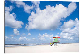 Tableau en plexi-alu North Sea beach Westbad on Langeoog