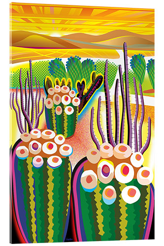 Acrylic print Cactus Landscape