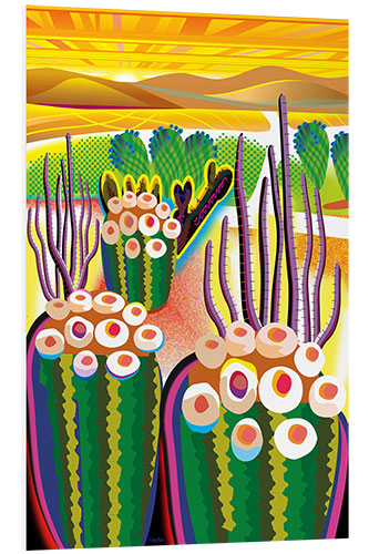 Foam board print Cactus Landscape