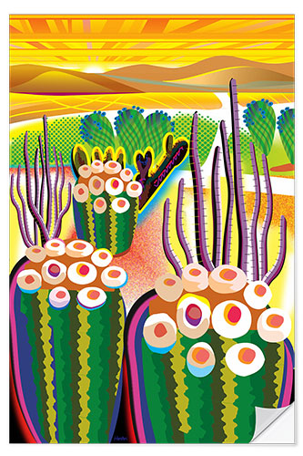 Vinilo para la pared Cactus Landscape