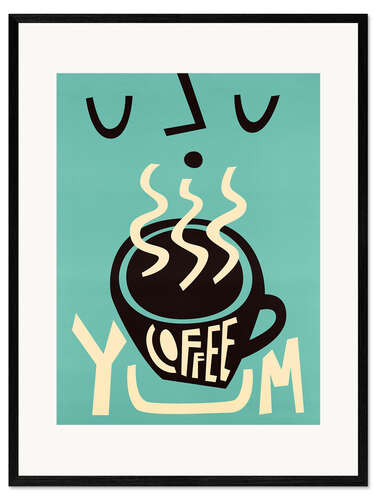 Impresión de arte enmarcada Yum Coffee