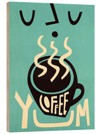 Holzbild  Yum Coffee - Fox &amp; Velvet