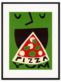 Gerahmter Kunstdruck Yum Pizza