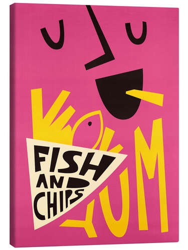 Canvas print Yum Fish and Chips