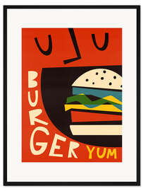 Gerahmter Kunstdruck Yum Burger