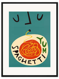 Gerahmter Kunstdruck Yum Spaghetti