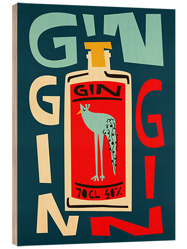 Wood print Gin